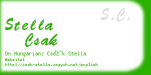 stella csak business card